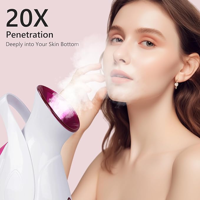 Nano Ionic Facial Steamer – Deep Pore Cleansing, Hydration & Spa-Grade Facial Steam Therapy